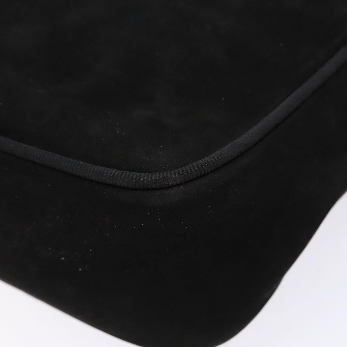 Salvatore Ferragamo Vala Shoulder Bag Suede, BLACK, SUEDE, Shoulder bag