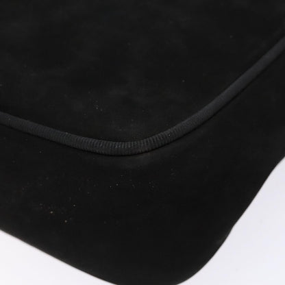 Salvatore Ferragamo Vala Shoulder Bag Suede, BLACK, SUEDE, Shoulder bag