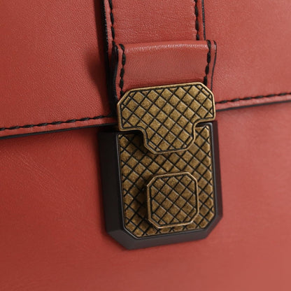 Bottega Veneta Piazza Top Handle Bag Leather with Intrecciato Detail, PINK, LEATHER, Handbag