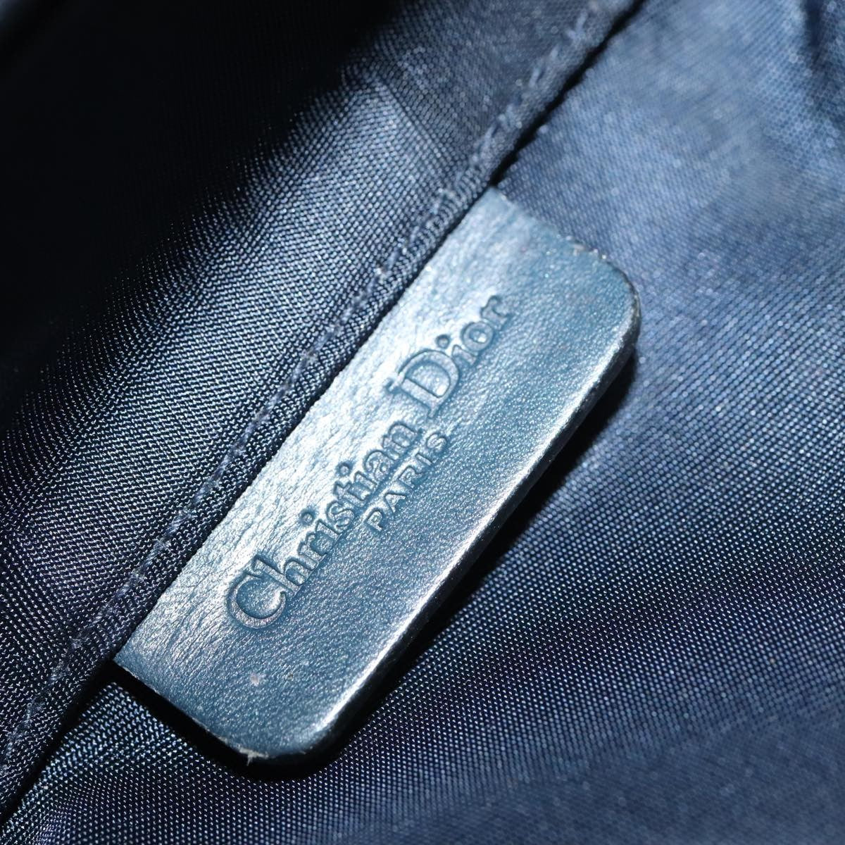 Christian Dior Vintage Saddle Coin Purse Diorissimo Canvas, NAVY, CANVAS, Wallets