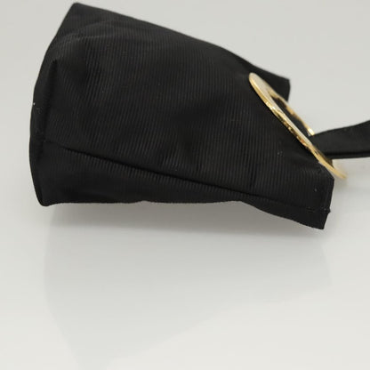 Celine Circle Logo Pouch Nylon, BLACK, NYLON, Clutche & pouche