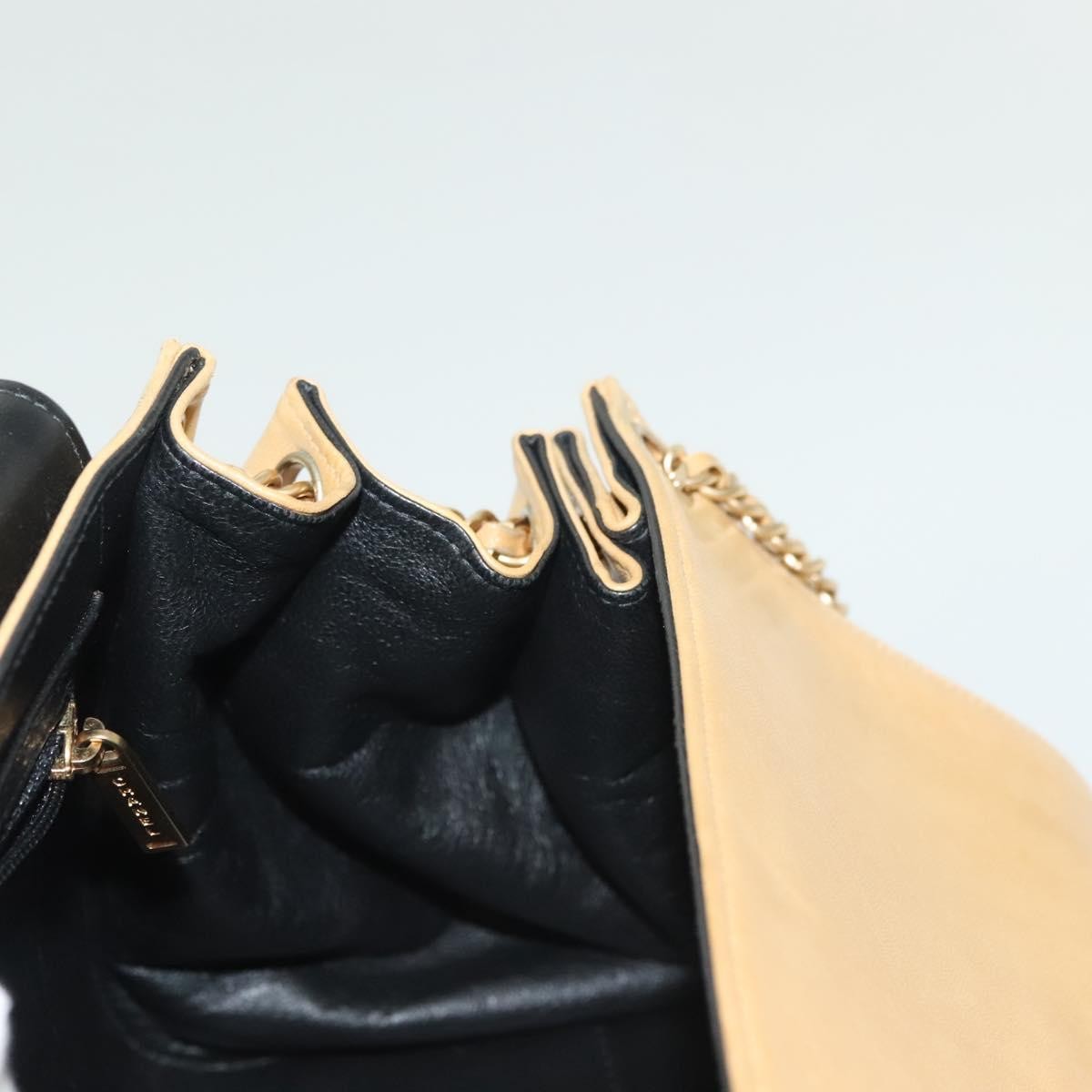 Chanel Chocolate Bar Flap Bag Quilted Lambskin, BEIGE, LEATHER, Shoulder bag