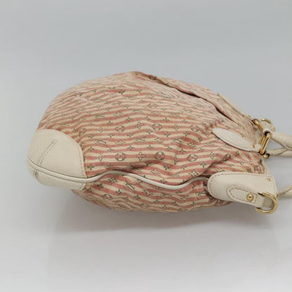 Louis Vuitton Marina Handbag Mini Lin Croisette, PINK, CANVAS, Handbag