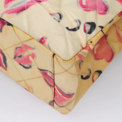 Chanel Vintage CC Chain Tote Printed patent leather, BEIGE, PATENT_LEATHER, Tote bag