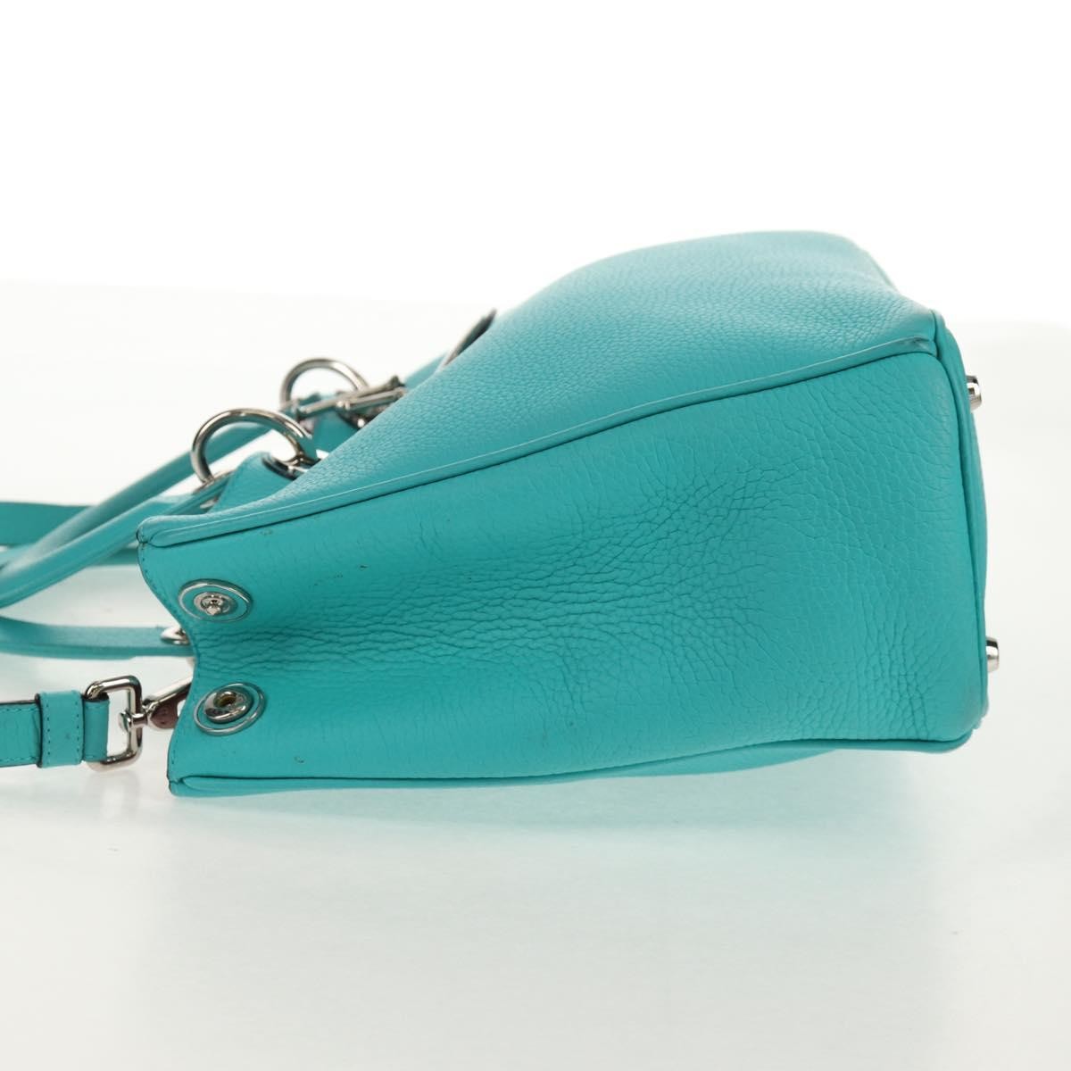Christian Dior Diorissimo Tote Pebbled Leather, TURQUOISE, LEATHER, Tote bag