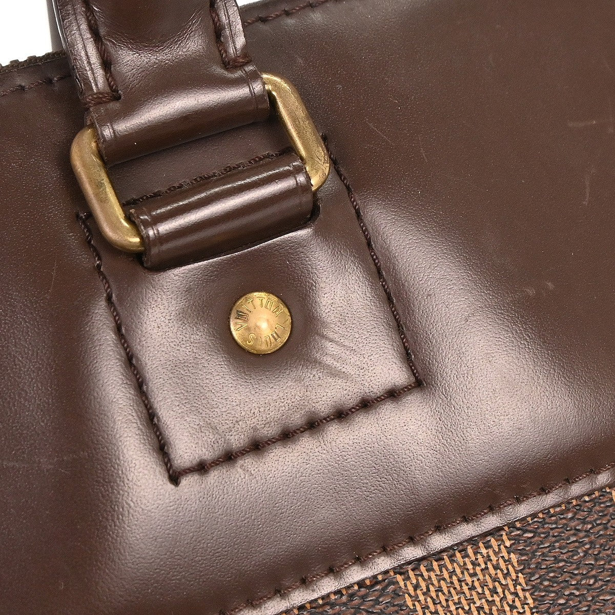 Louis Vuitton Greenwich Travel Bag Damier, BROWN, CANVAS, Tote bag