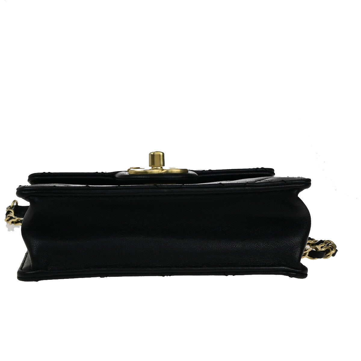 Chanel Chic Pearls Flap Bag Quilted Lambskin, BLACK, LEATHER, Shoulder bag