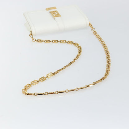 Versace Greca Goddess Wallet on Chain Leather, WHITE, LEATHER, Wallets