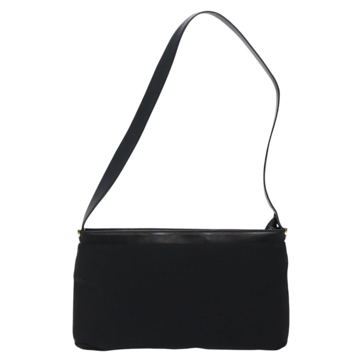 Salvatore Ferragamo Shoulder Bag Canvas, BLACK, CANVAS, Shoulder bag