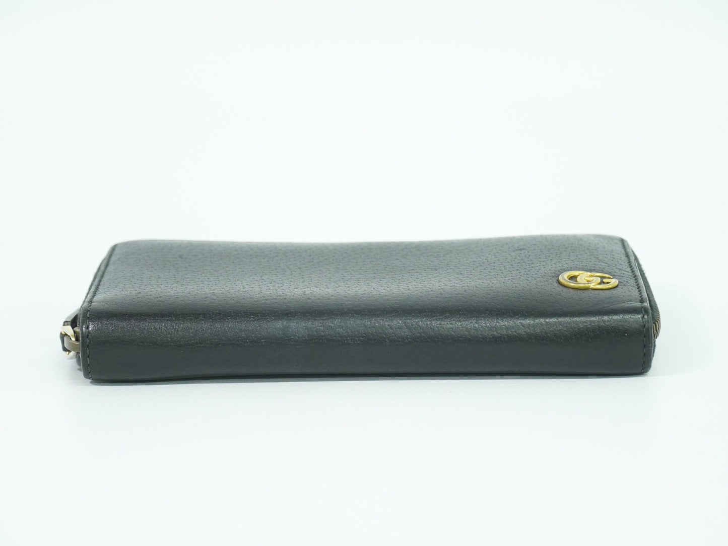 Gucci GG Marmont Zip Around Wallet Leather, BLACK, LEATHER, Wallets