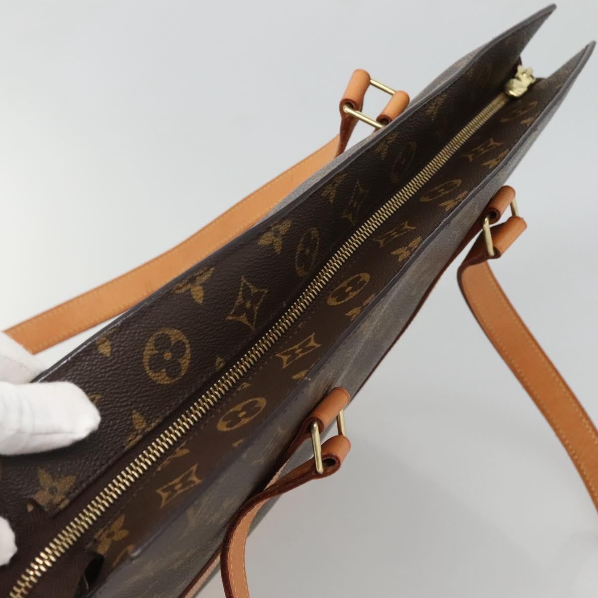 Louis Vuitton Babylone Handbag Monogram Canvas, BROWN, CANVAS, Tote bag