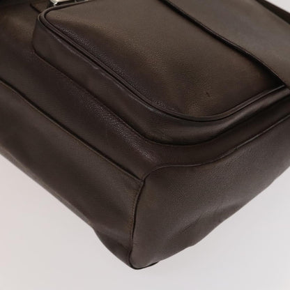Bvlgari Flap shoulder Bag Leather, Brown, Leather, Shoulder Bag