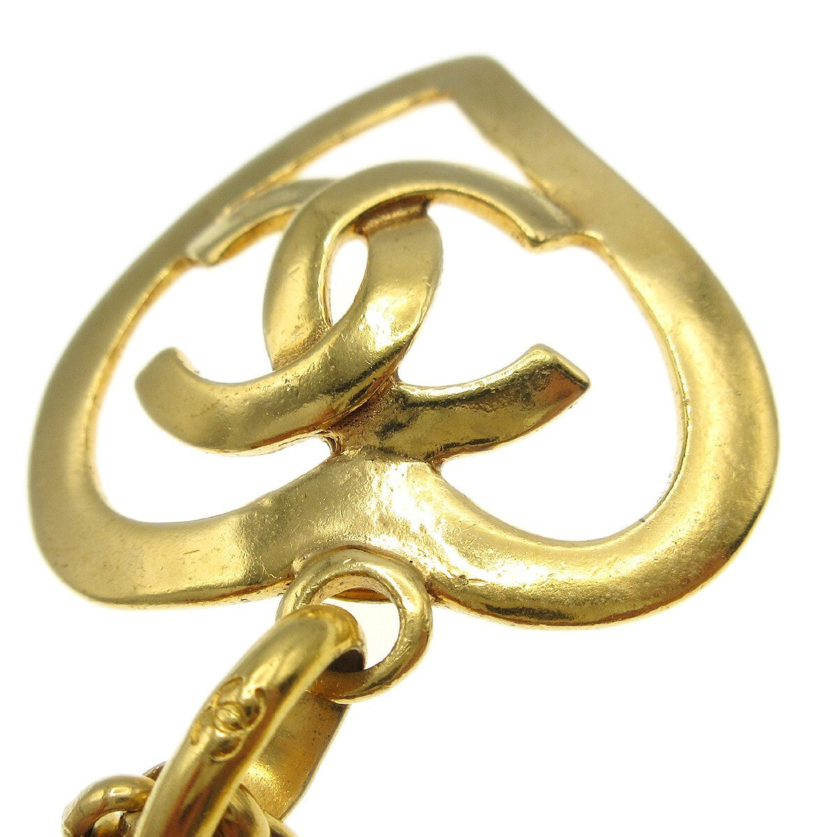 Chanel CC Heart Pendant Metal, GOLD, GOLD_PLATED, Necklace