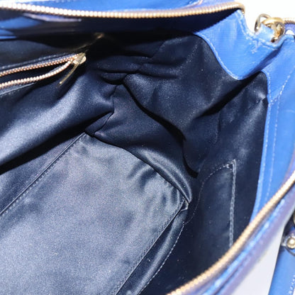 Salvatore Ferragamo Beky Tote Saffiano Leather, BLUE, LEATHER, Tote bag