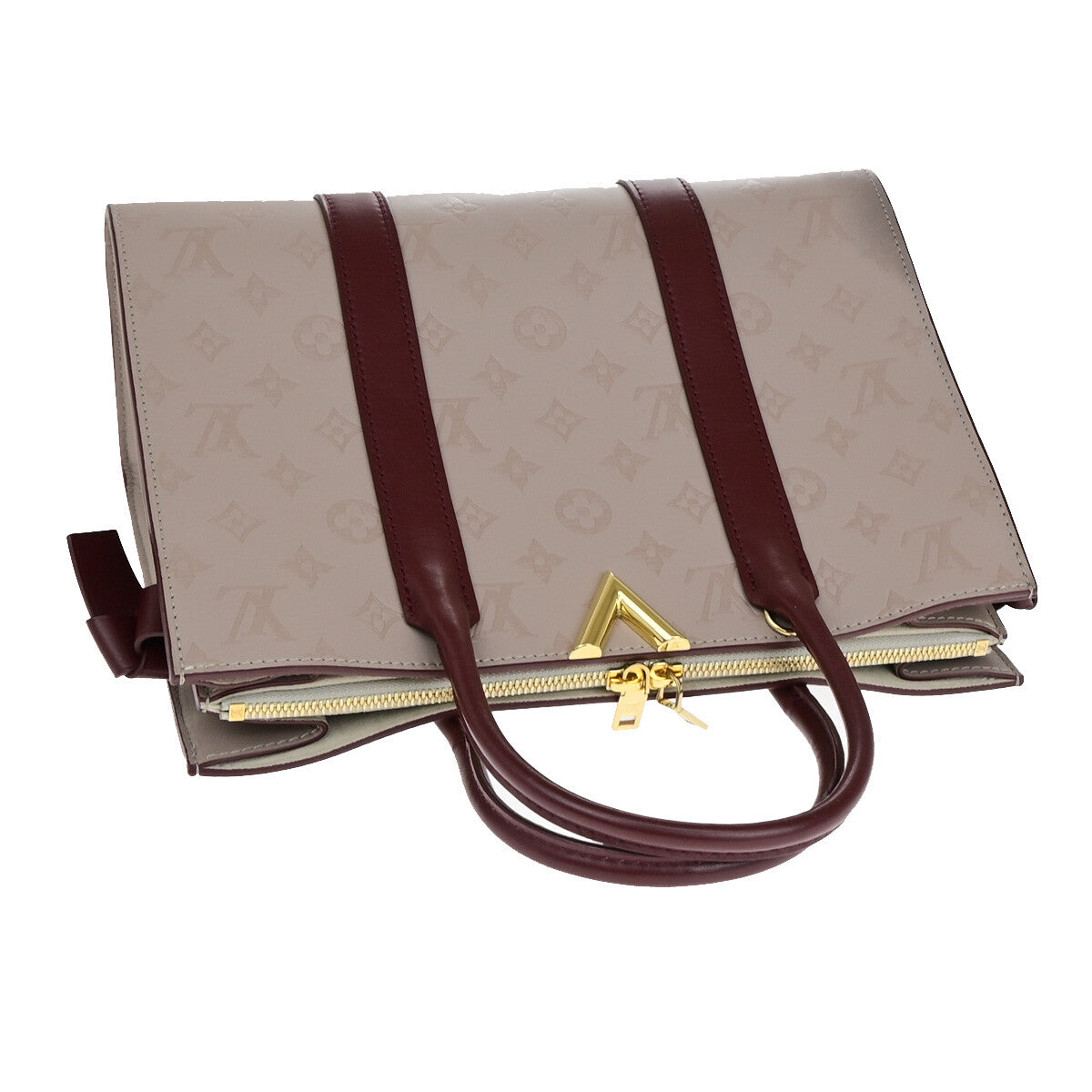 Louis Vuitton Very Tote Monogram Leather, BEIGE, LEATHER, Tote bag