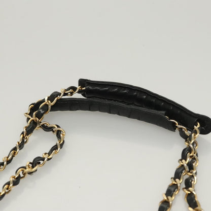 Chanel Chain Shoulder Bag Leather, Black, Leather, Shoulder Bag