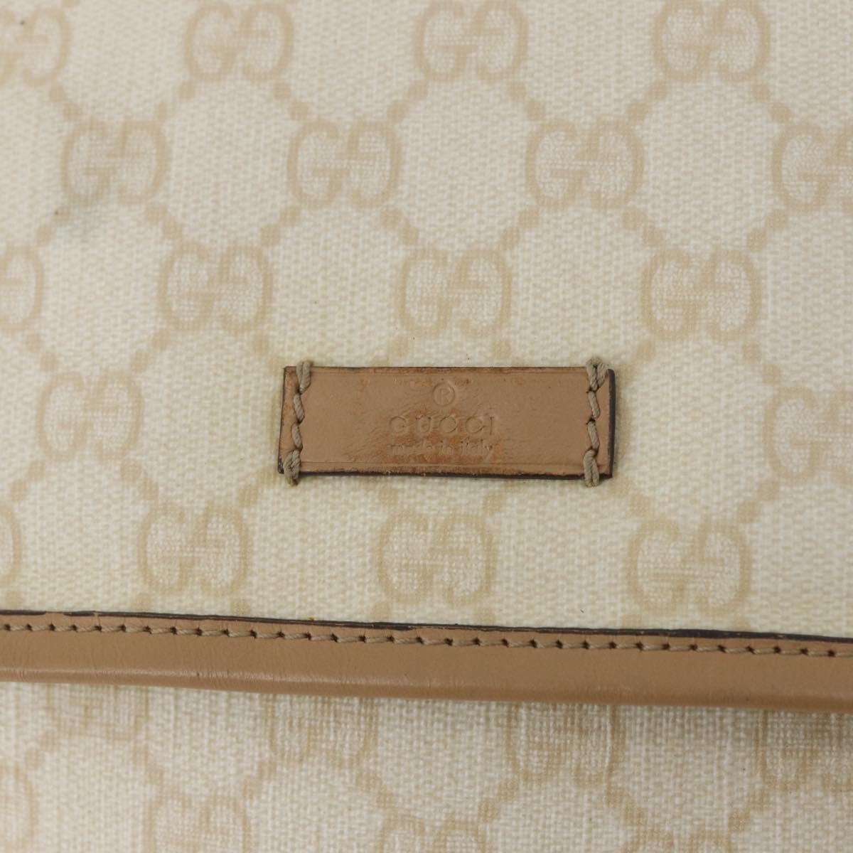 Gucci Flap Messenger GG Coated Canvas, Beige, Canvas, Shoulder Bag