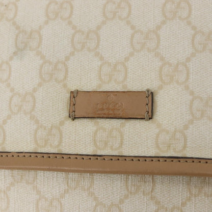 Gucci Flap Messenger GG Coated Canvas, Beige, Canvas, Shoulder Bag