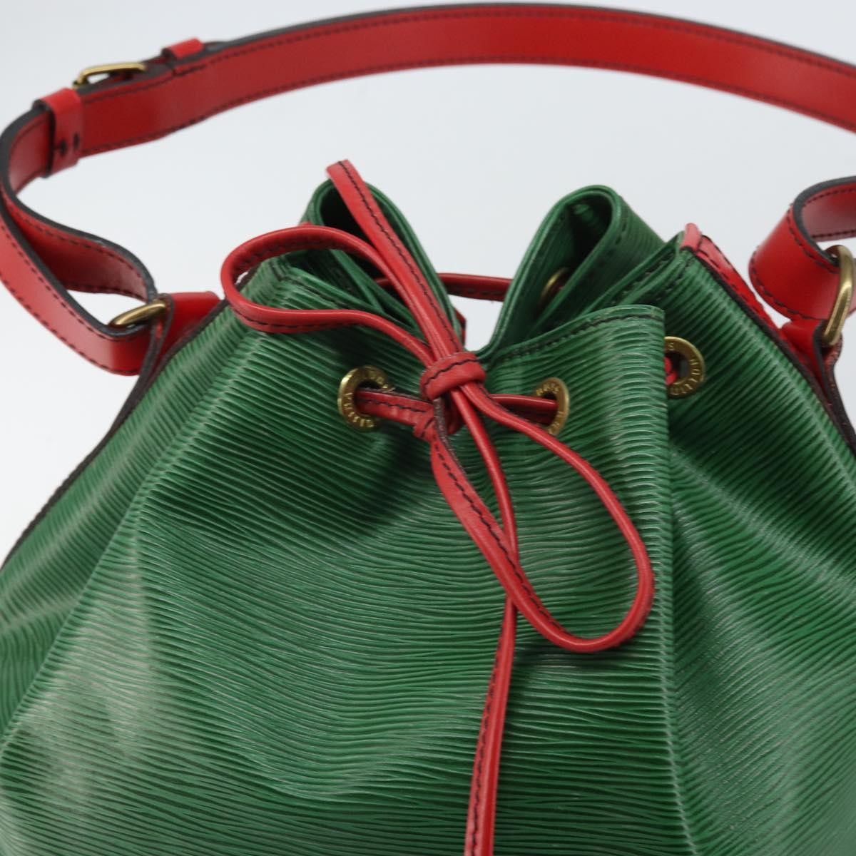 Louis Vuitton Bicolor Petit Noe Handbag Epi Leather, GREEN, LEATHER, Shoulder bag