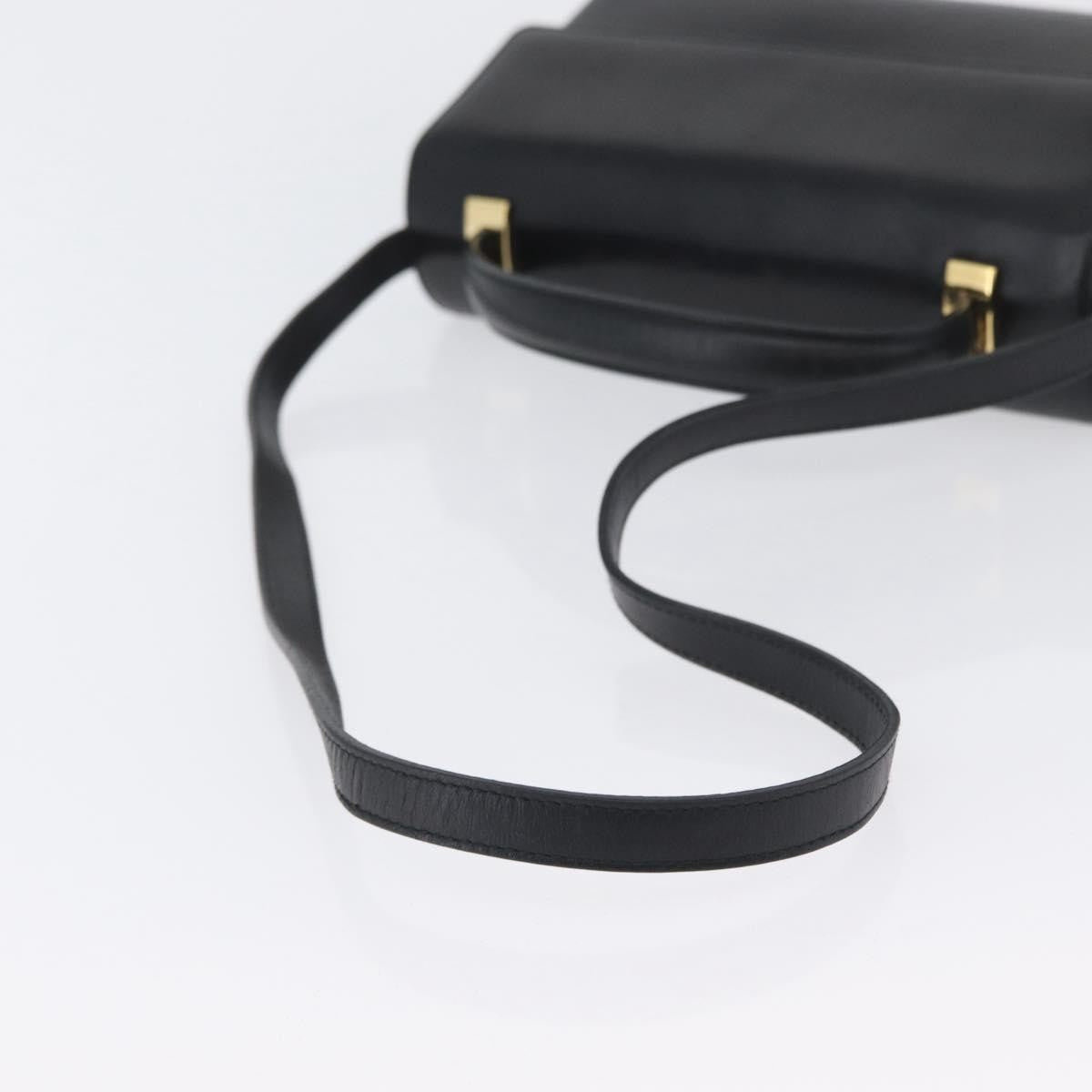 Salvatore Ferragamo Vintage Handbag Leather, BLACK, LEATHER, Handbag
