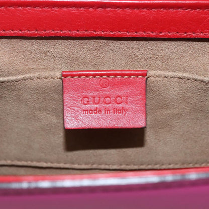 Gucci Padlock Shoulder Bag Leather, RED, LEATHER, Shoulder bag