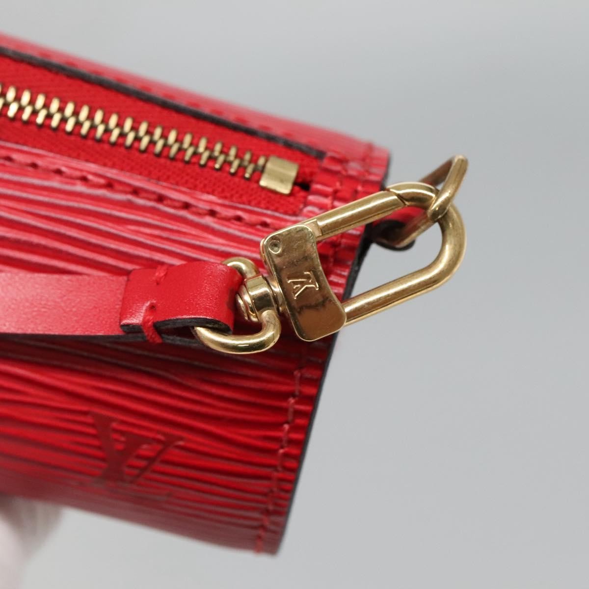Louis Vuitton Soufflot Pochette Epi Leather, RED, LEATHER, Clutche & pouche