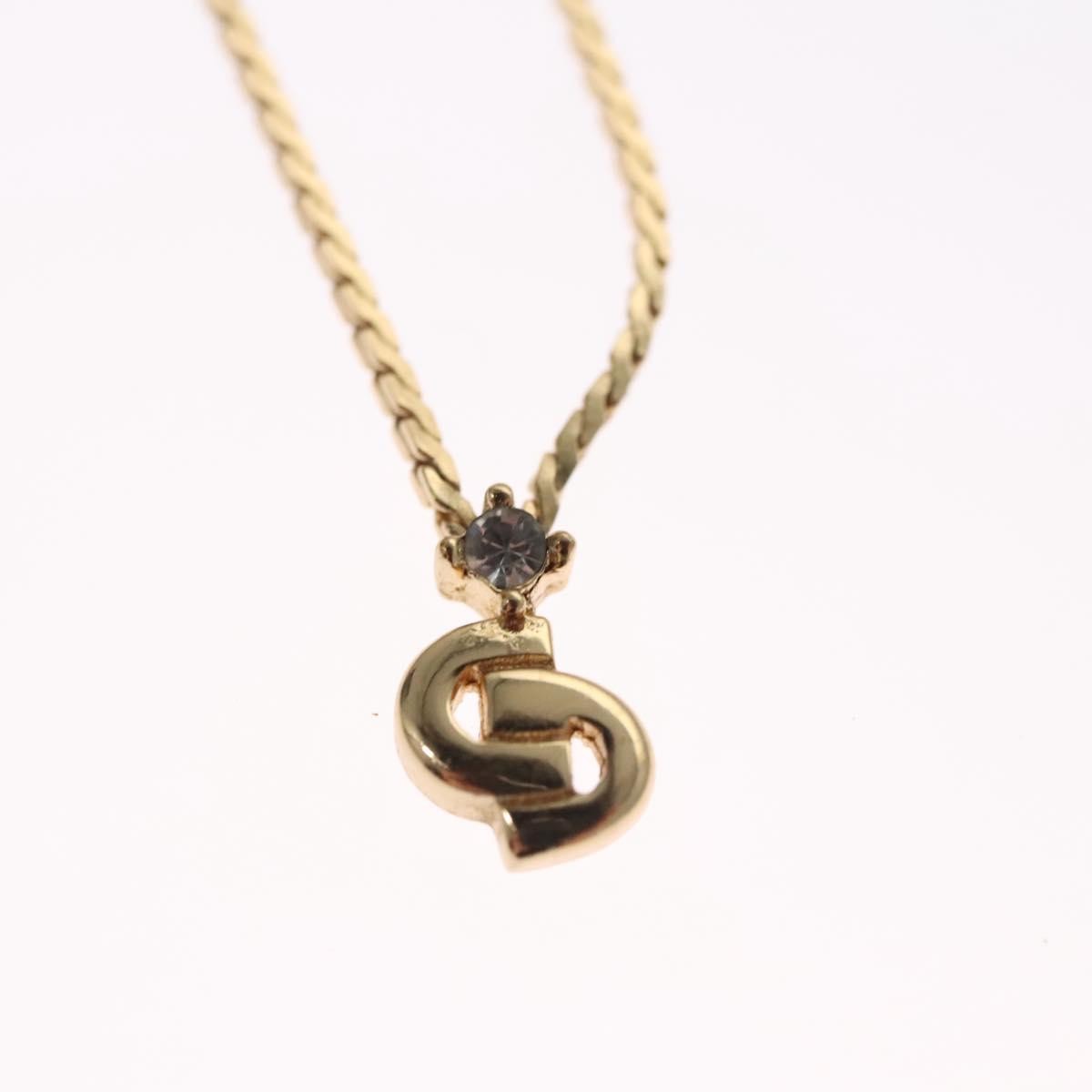 Christian Dior CD Pendant Necklace Metal, GOLD, METAL, Necklace
