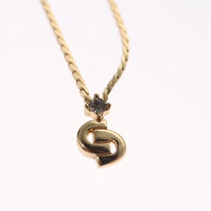 Christian Dior CD Pendant Necklace Metal, GOLD, METAL, Necklace