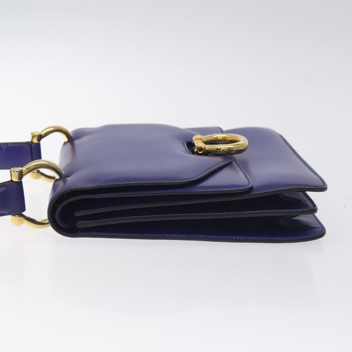 Celine Gancini Handbag Leather, PURPLE, LEATHER, Handbag