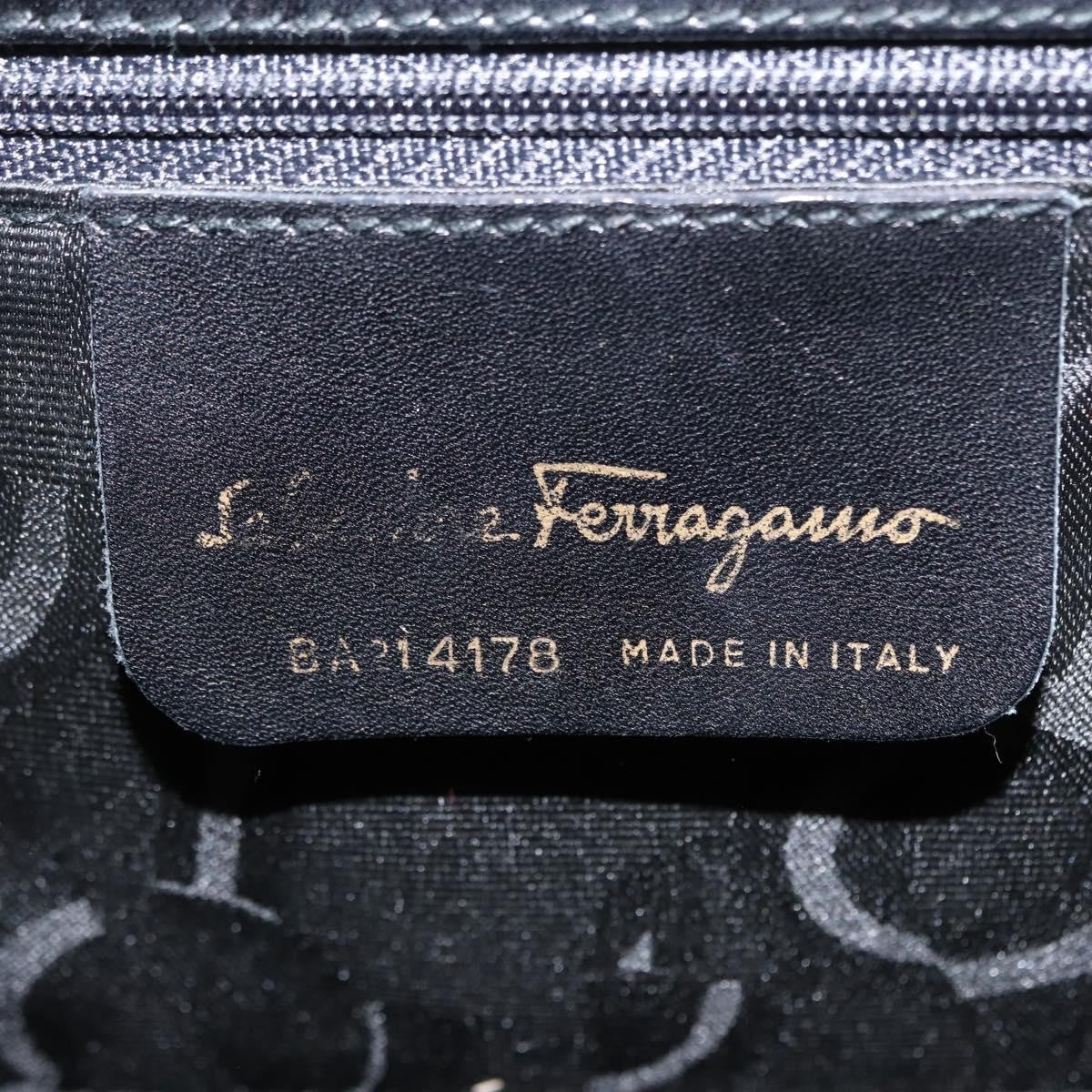 Salvatore Ferragamo Vala Handbag Leather, BLACK, LEATHER, Handbag