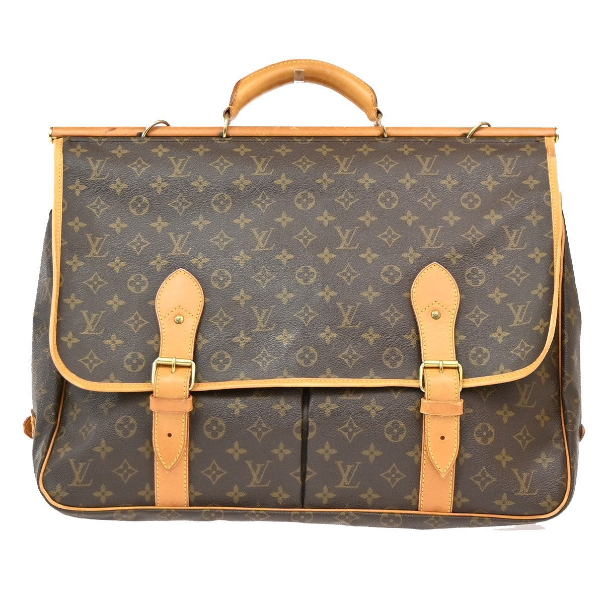 Louis Vuitton Sac Chasse Hunting Bag Monogram Canvas, Brown, Canvas, Travel Bag