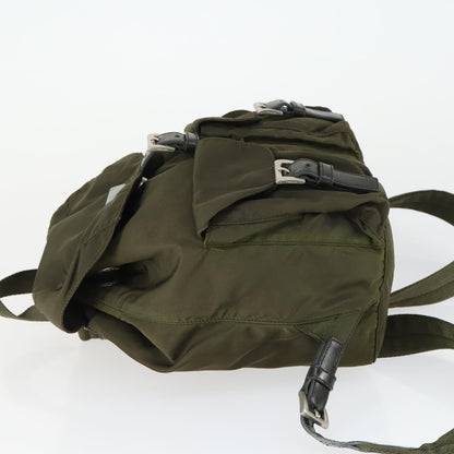 Prada Double Front Pocket Backpack Tessuto, KHAKI, NYLON, Backpack