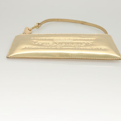 Louis Vuitton Pochette Plate Monogram mirror, GOLD, CANVAS, Clutche & pouche