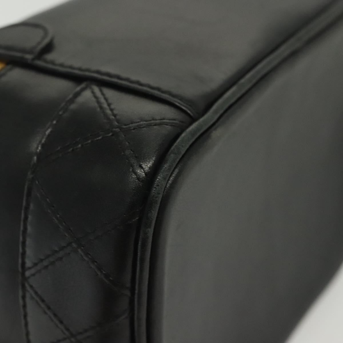 Chanel Vanity pouch Leather, BLACK, LEATHER, Toiletry Case