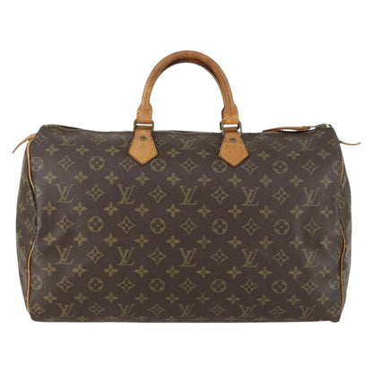 Louis Vuitton Speedy Handbag Monogram Canvas, BROWN, CANVAS, Travel bag