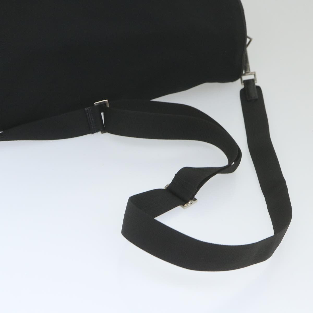 Gucci Vintage Flap Crossbody Bag Nylon, Black, Nylon, Shoulder Bag