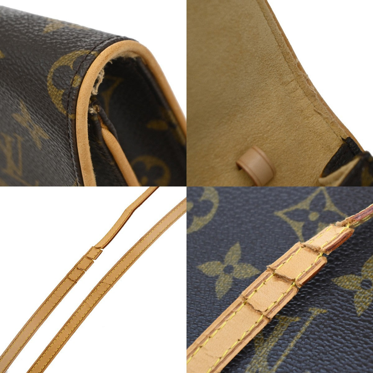 Louis Vuitton Twin Handbag Monogram Canvas, BROWN, CANVAS, Clutche & pouche