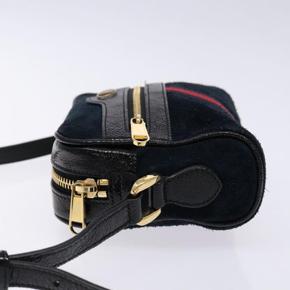 Gucci Ophidia Shoulder Bag Suede, NAVY, SUEDE, Shoulder bag