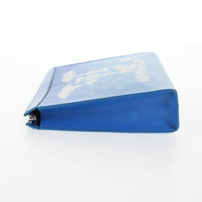 Louis Vuitton Pochette Voyage Limited Edition Monogram Clouds, BLUE, PVC, Clutche & pouche