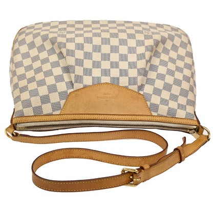 Louis Vuitton Siracusa Handbag Damier, WHITE, CANVAS, Shoulder bag