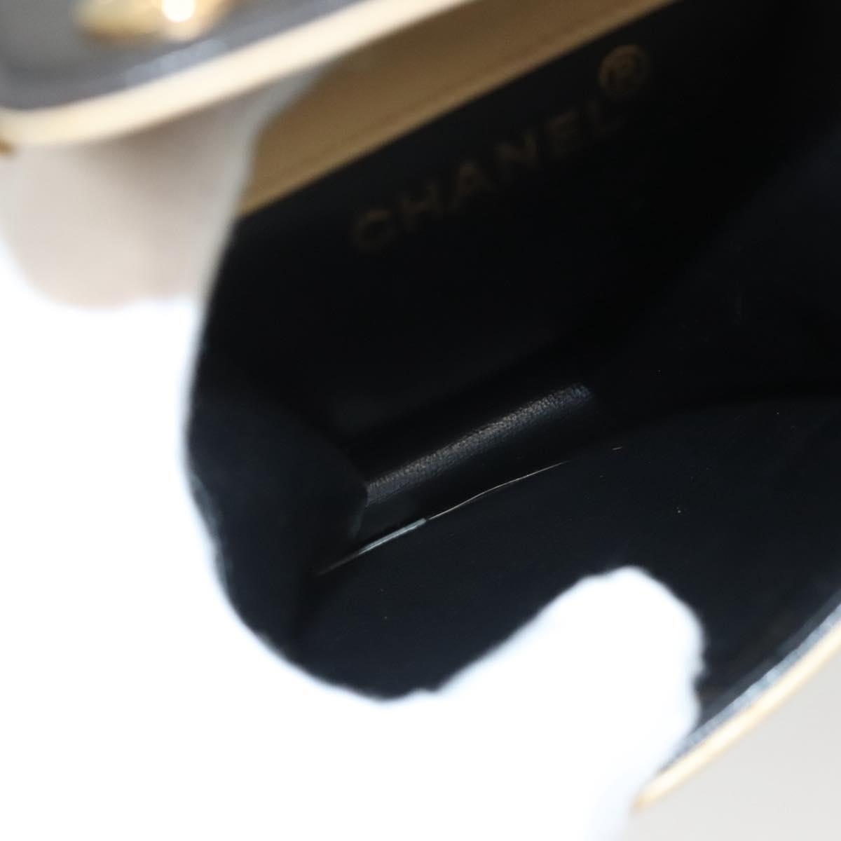 Chanel Vintage Button Waist Bag Quilted Lambskin, BEIGE, LEATHER, Clutche & pouche