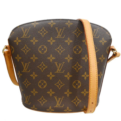 Louis Vuitton Drouot Handbag Monogram Canvas, Brown, Canvas, Shoulder Bag