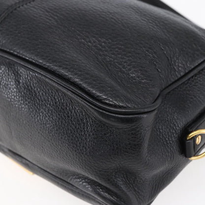 Burberry Vintage Shoulder Bag Leather, BLACK, LEATHER, Shoulder bag