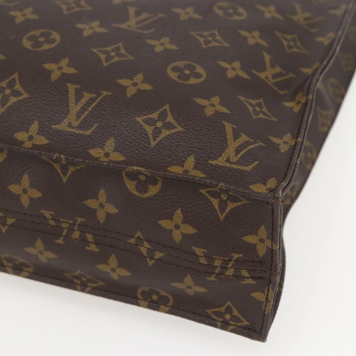 Louis Vuitton Vintage Sac Plat Bag Monogram Canvas, BROWN, CANVAS, Tote bag