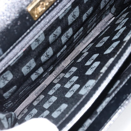 Saint Laurent Vintage Handbag Leather, BLACK, LEATHER, Handbag