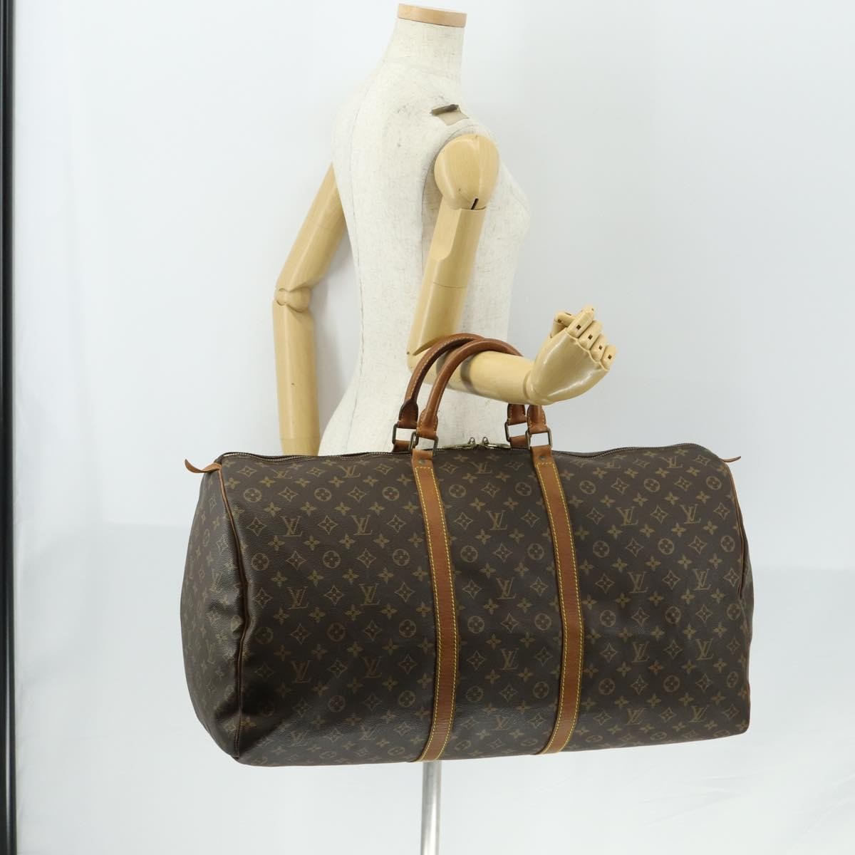 Louis Vuitton Keepall Bag Monogram Canvas, Brown, Canvas, Travel Bag