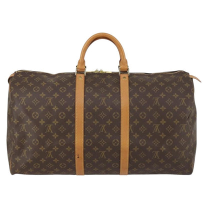 Louis Vuitton Keepall Bag Monogram Canvas, BROWN, CANVAS, Travel bag