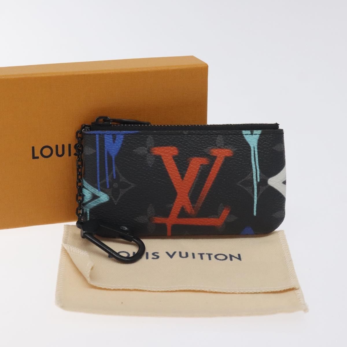 Louis Vuitton Pochette Clés Monogram Canvas, BLACK, CANVAS, Wallets