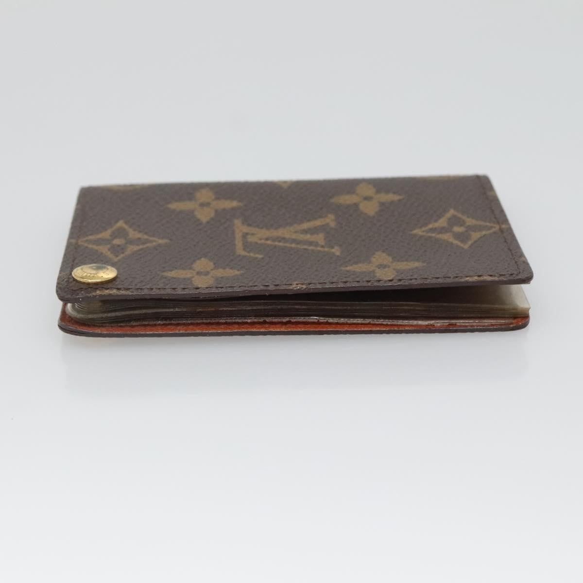 Louis Vuitton Porte Cartes Pression Card Case Monogram Canvas, BROWN, CANVAS, Card Holders