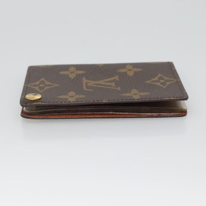 Louis Vuitton Porte Cartes Pression Card Case Monogram Canvas, BROWN, CANVAS, Card Holders